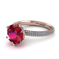 Hidden Halo Round Diamond Engagement Ring - Ashley No. 11 image 1