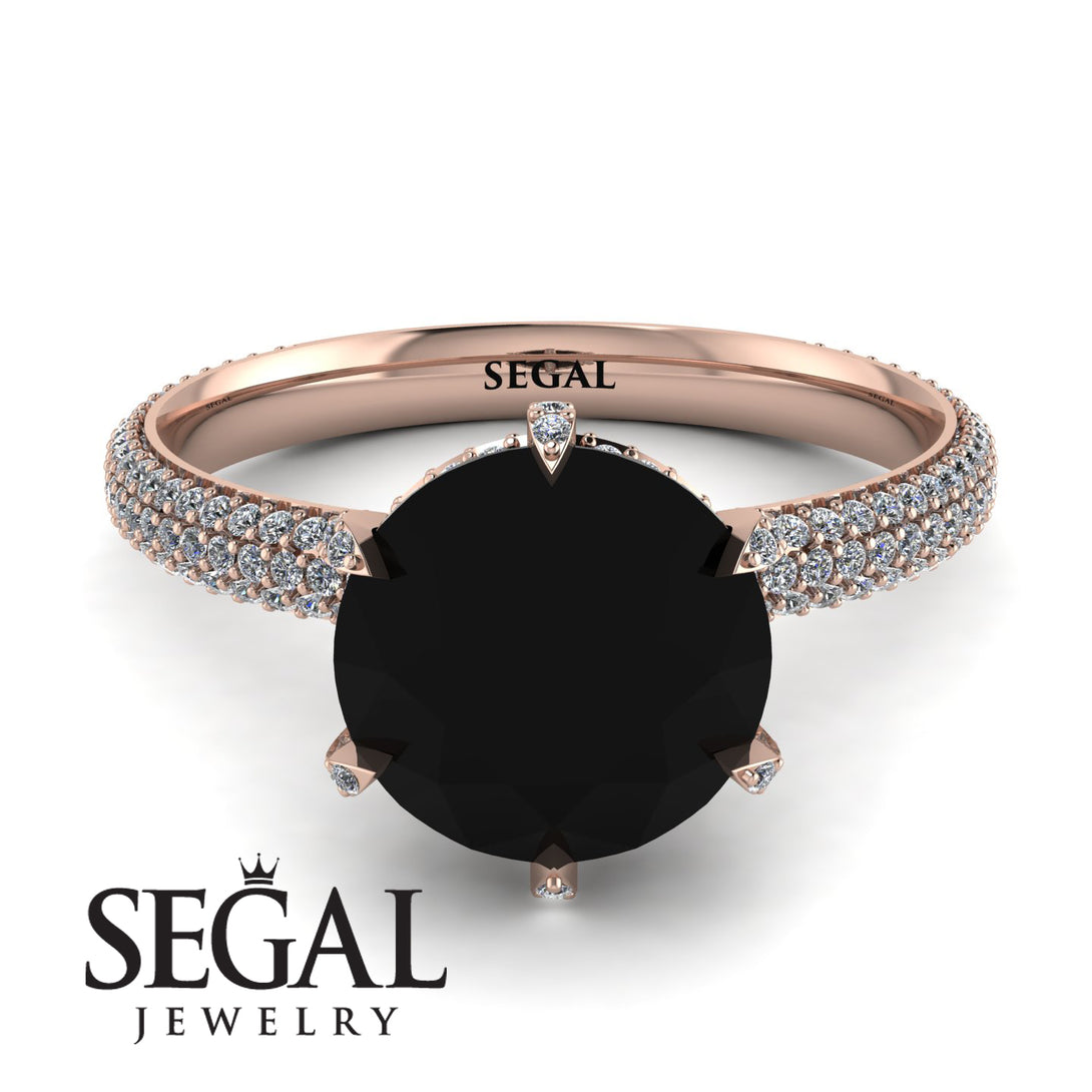Hidden Halo Round Diamond Engagement Ring - Ashley No. 8