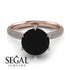 Hidden Halo Round Diamond Engagement Ring - Ashley No. 8