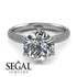 Hidden Halo Round Diamond Engagement Ring - Ashley No. 3