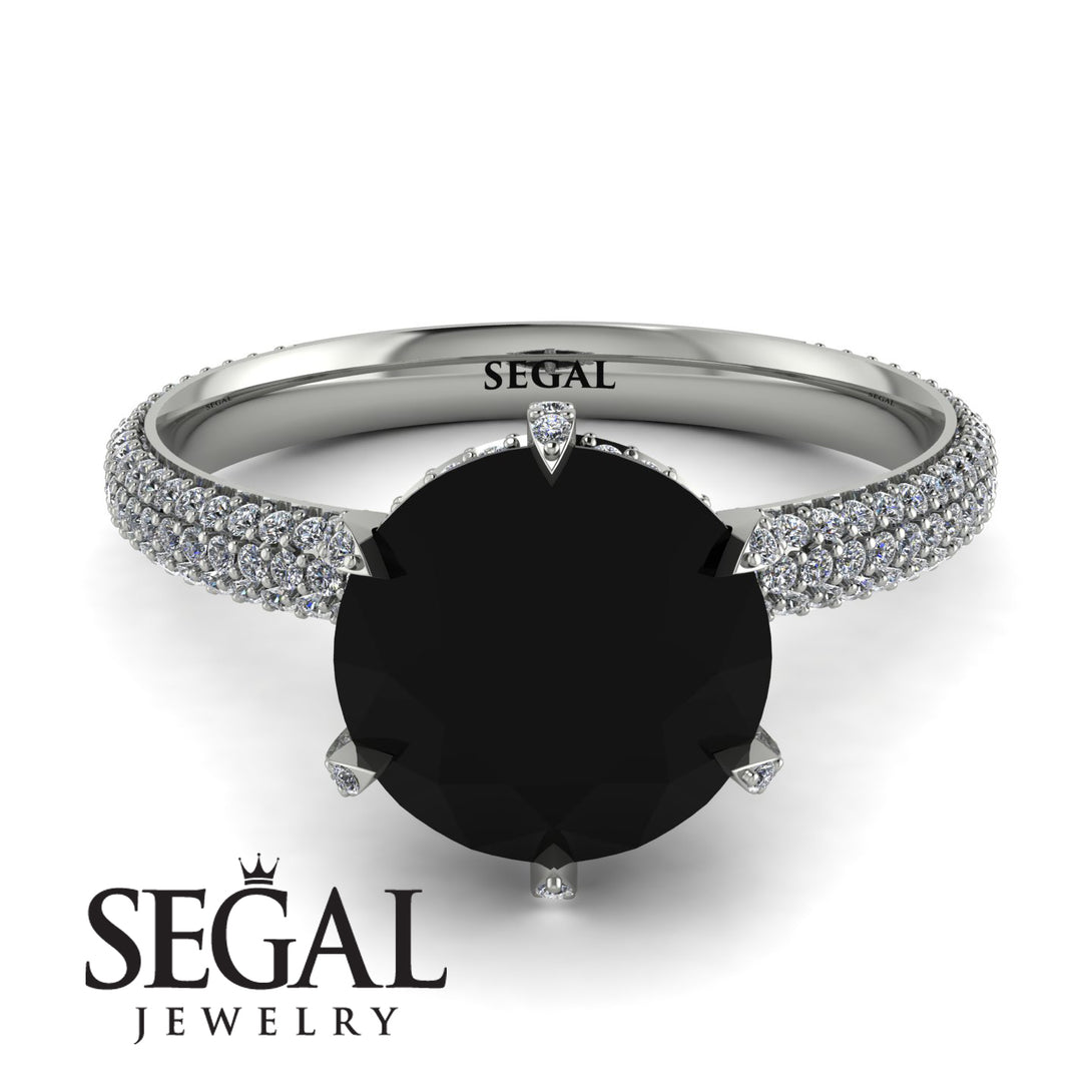 Hidden Halo Round Diamond Engagement Ring - Ashley No. 9