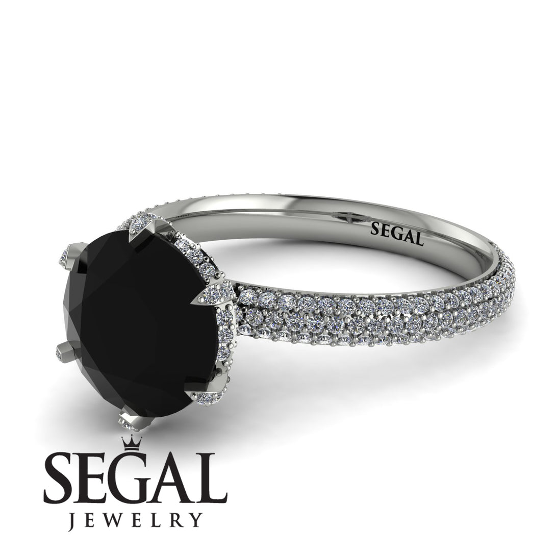 Hidden Halo Round Diamond Engagement Ring - Ashley No. 9