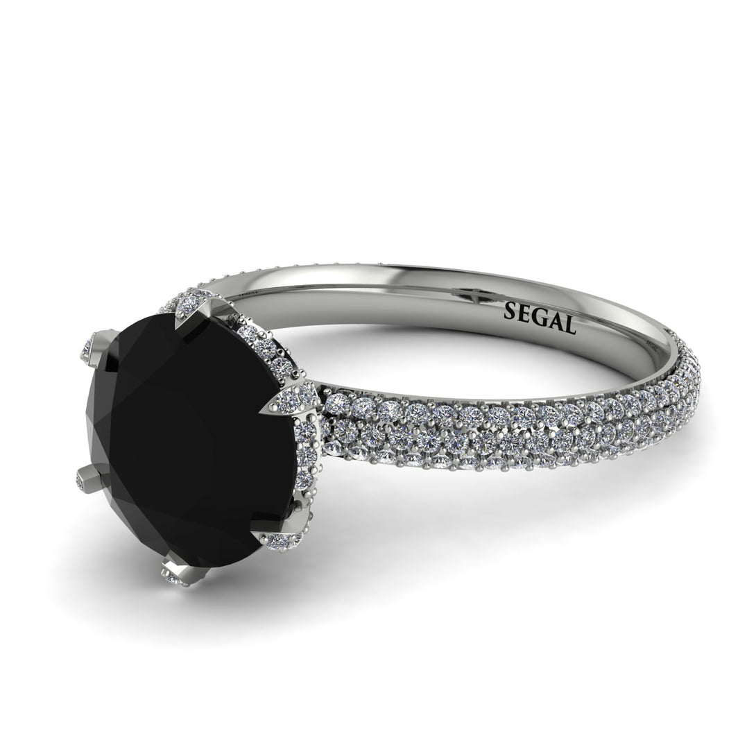 Hidden Halo Round Diamond Engagement Ring - Ashley No. 9