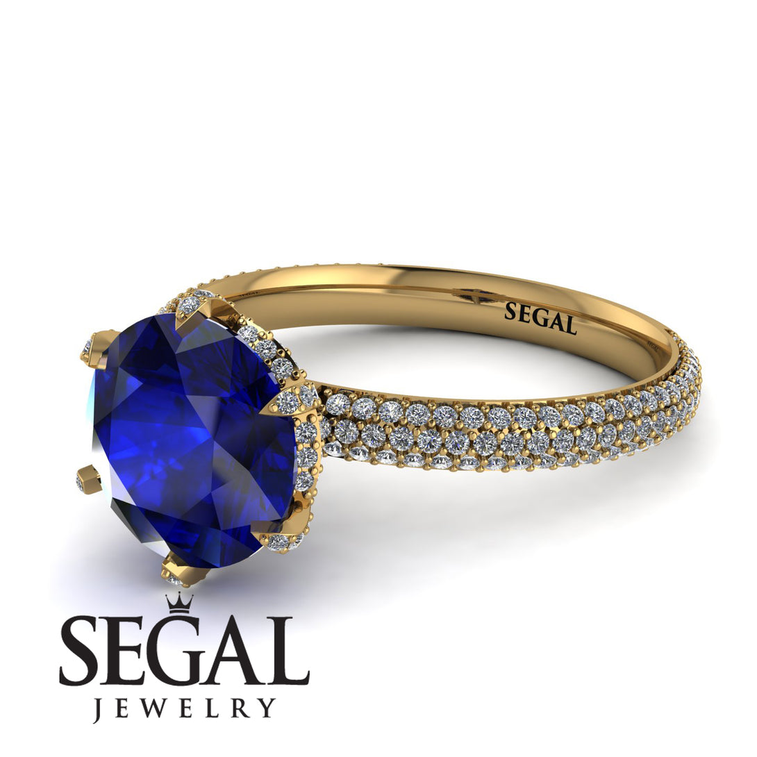 Hidden Halo Round Diamond Engagement Ring - Ashley No. 13