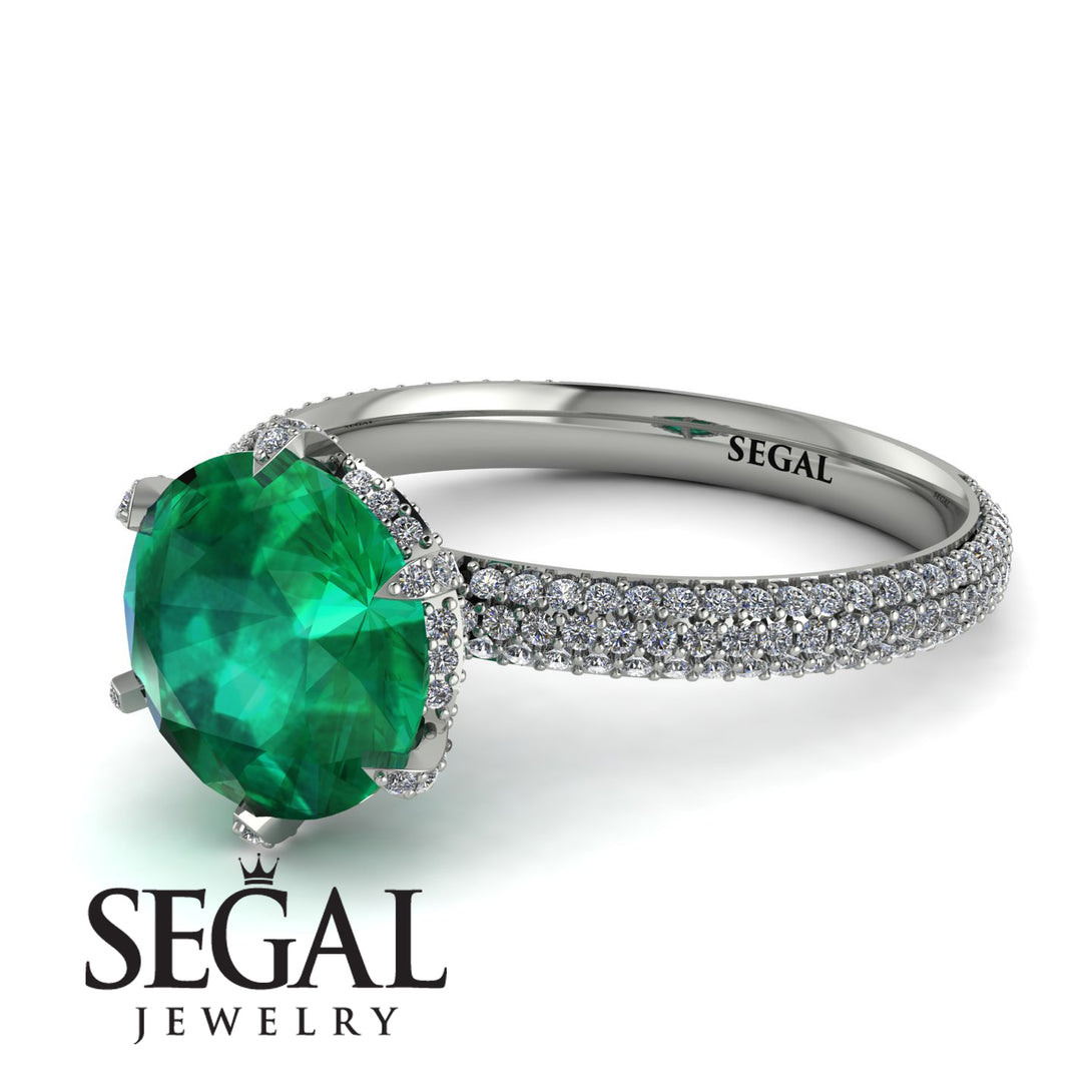 Hidden Halo Round Diamond Engagement Ring - Ashley No. 6