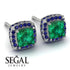 Hidden Halo Princess Emerald Earrings - Georgia No. 66 image 10