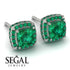 Hidden Halo Princess Emerald Earrings - Georgia No. 21 image 3