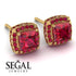 Hidden Halo Princess Ruby Earrings - Georgia No. 55 image 10