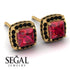 Hidden Halo Princess Ruby Earrings - Georgia No. 40 image 10