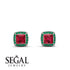 Hidden Halo Princess Ruby Earrings - Georgia No. 27 image 2