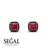 Hidden Halo Princess Ruby Earrings - Georgia No. 42 image 2