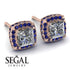 Hidden Halo Princess Diamond Earrings - Georgia No. 62