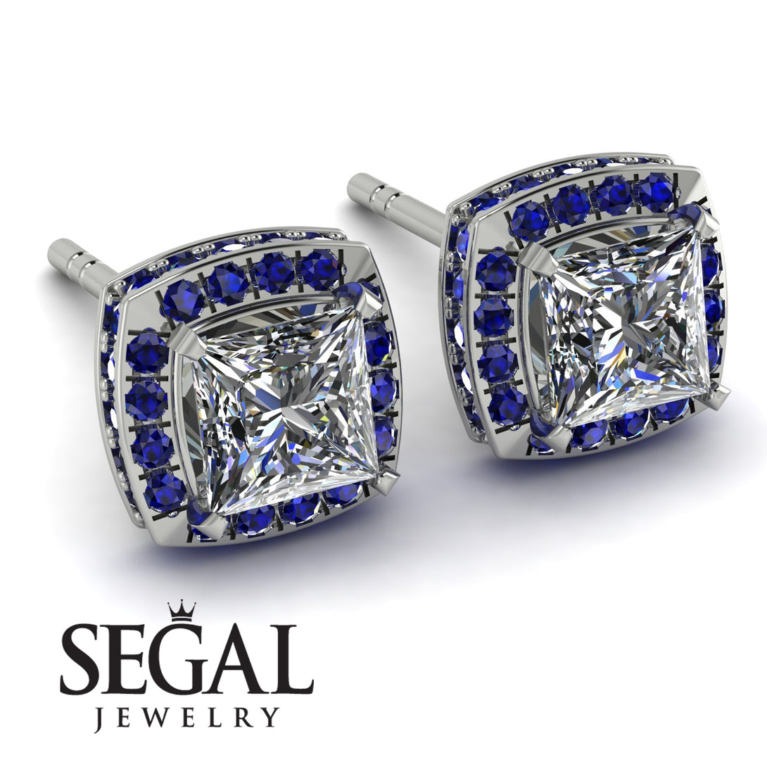 Hidden Halo Princess Diamond Earrings - Georgia No. 63
