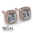 Hidden Halo Princess Diamond Earrings - Georgia No. 2 image 10