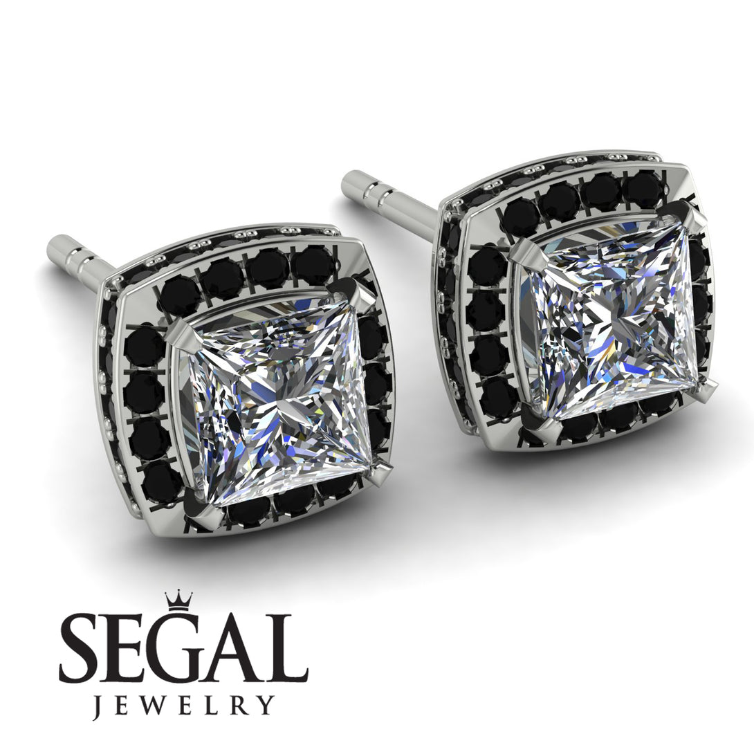 Hidden Halo Princess Diamond Earrings - Georgia No. 33
