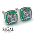 Hidden Halo Princess Diamond Earrings - Georgia No. 18 image 10