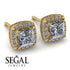 Hidden Halo Princess Diamond Earrings - Georgia No. 1