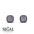 Hidden Halo Princess Diamond Earrings - Georgia No. 62 image 2