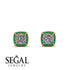 Hidden Halo Princess Diamond Earrings - Georgia No. 16