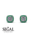 Hidden Halo Princess Diamond Earrings - Georgia No. 18 image 2