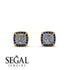 Hidden Halo Princess Diamond Earrings - Georgia No. 61 image 2