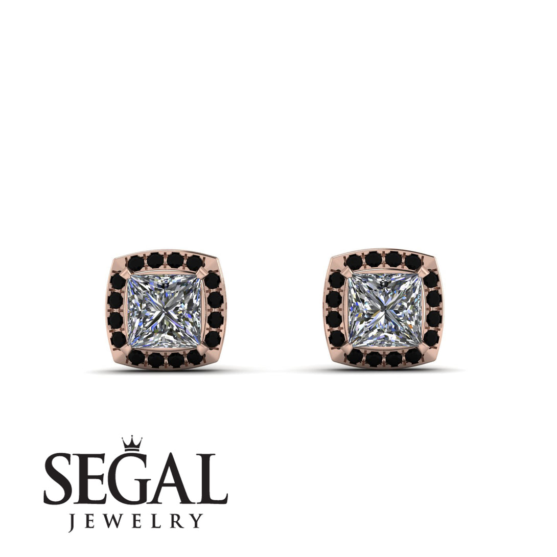 Hidden Halo Princess Diamond Earrings - Georgia No. 32