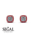 Hidden Halo Princess Diamond Earrings - Georgia No. 47 image 2