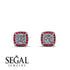 Hidden Halo Princess Diamond Earrings - Georgia No. 48 image 2