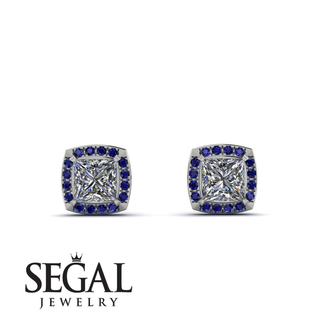 Hidden Halo Princess Diamond Earrings - Georgia No. 63