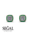 Hidden Halo Princess Diamond Earrings - Georgia No. 17