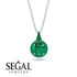 Hidden Halo Emerald Necklace - Joanna No. 21