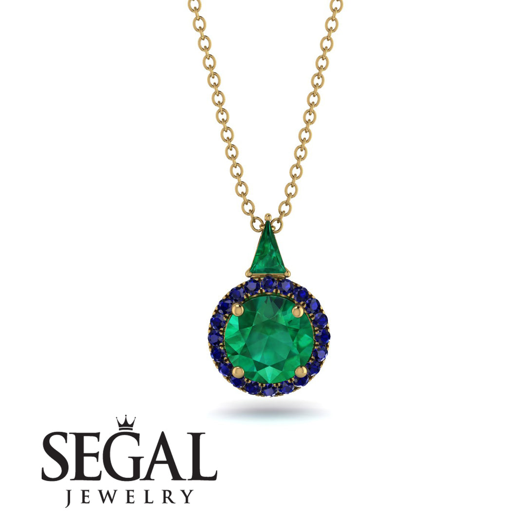 Hidden Halo Emerald Necklace - Joanna No. 64