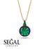 Hidden Halo Emerald Necklace - Joanna No. 64