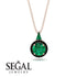 Hidden Halo Emerald Necklace - Joanna No. 35