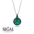Hidden Halo Emerald Necklace - Joanna No. 66