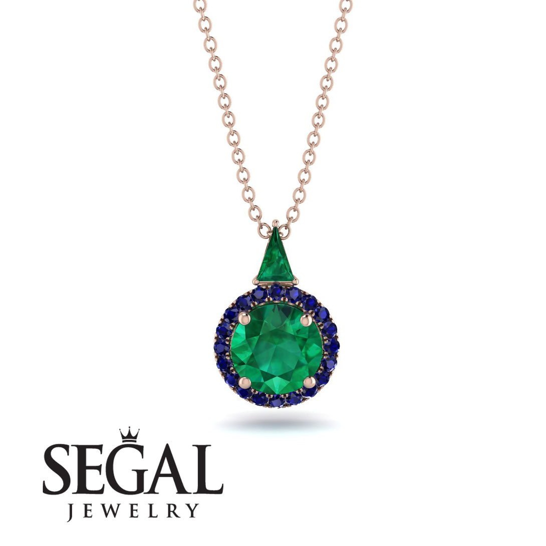 Hidden Halo Emerald Necklace - Joanna No. 65