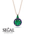 Hidden Halo Emerald Necklace - Joanna No. 65