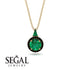Hidden Halo Emerald Necklace - Joanna No. 34