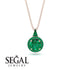 Hidden Halo Emerald Necklace - Joanna No. 20
