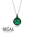Hidden Halo Emerald Necklace - Joanna No. 36