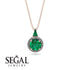 Hidden Halo Emerald Necklace - Joanna No. 5