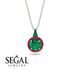 Hidden Halo Emerald Necklace - Joanna No. 51