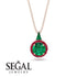 Hidden Halo Emerald Necklace - Joanna No. 50