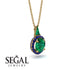 Hidden Halo Emerald Necklace - Joanna No. 64