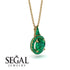 Hidden Halo Emerald Necklace - Joanna No. 19