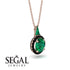Hidden Halo Emerald Necklace - Joanna No. 35