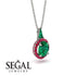 Hidden Halo Emerald Necklace - Joanna No. 51