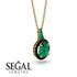 Hidden Halo Emerald Necklace - Joanna No. 34