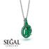 Hidden Halo Emerald Necklace - Joanna No. 21