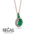 Hidden Halo Emerald Necklace - Joanna No. 5